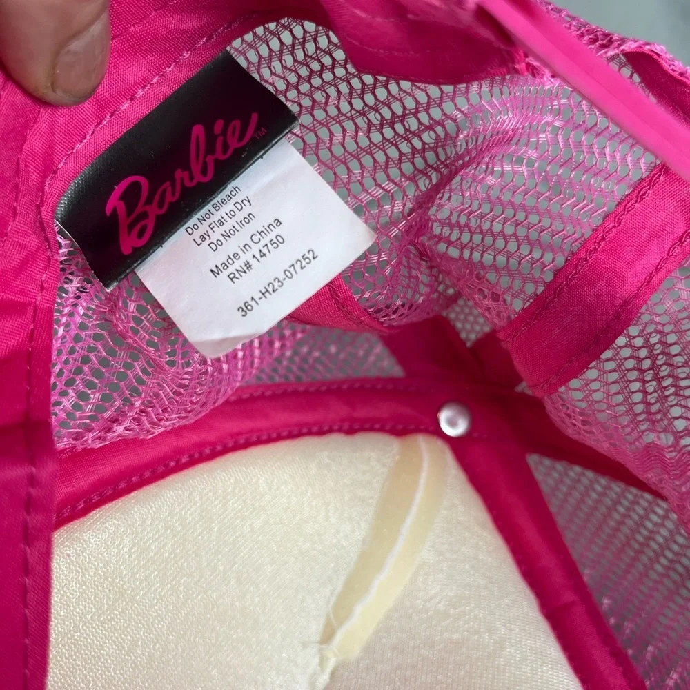 Barbie Trucker Hat Pink White Foam Mesh‎ Snapback Cap